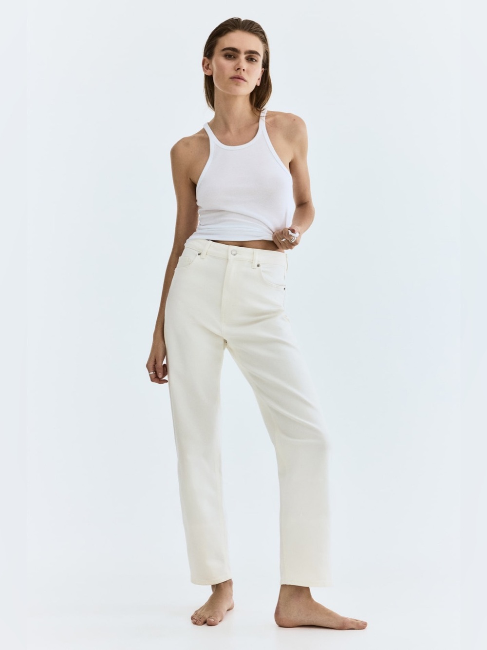 NWT H&M Slim High Waist ankle length jeans size 4